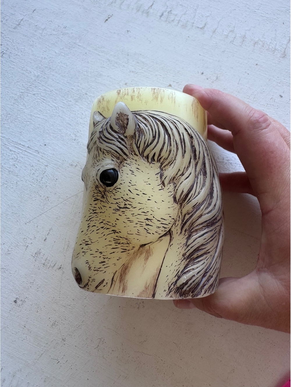 Cracker Barrel Horse Head Pillar Candle 6” Equestrian Western Decor Unused